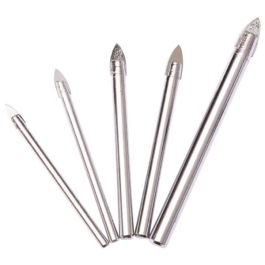 Dart Tile & Glass Drill Set - 5Pc Set - Carbide Tipped