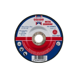 Faithfull Metal Grinding Disc 4" - 100mm x 6.5mm x 16mm