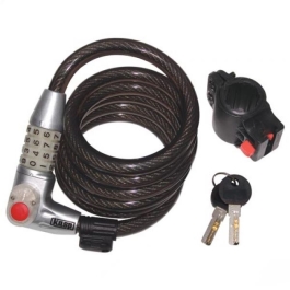 Combination Bike Locking Cable - 10mm x 1.5Mt