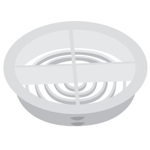 Circular Soffit Vent 70mm - Round Push-In - Black