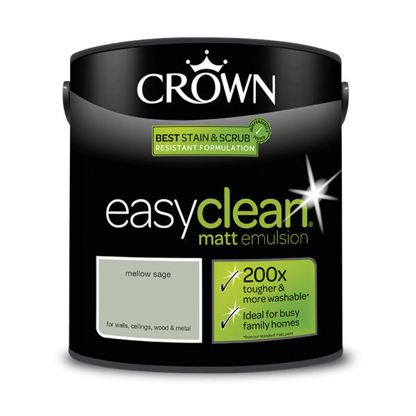 Crown EasyClean Matt Emulsion 2.5Lt - Greens - Mellow Sage