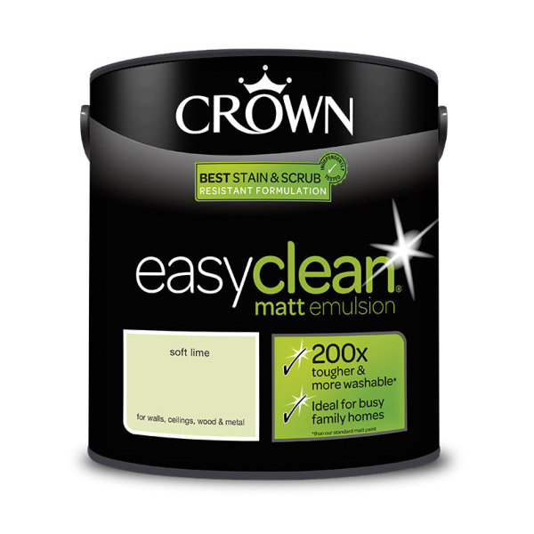 Crown EasyClean Matt Emulsion 2.5Lt - Greens - Soft Lime