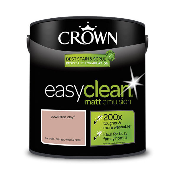 Crown EasyClean Matt Emulsion 2.5Lt - Neutrals - Powdered Clay