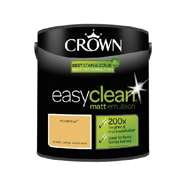 Crown EasyClean Matt Emulsion 2.5Lt - Yellows - Sunrise