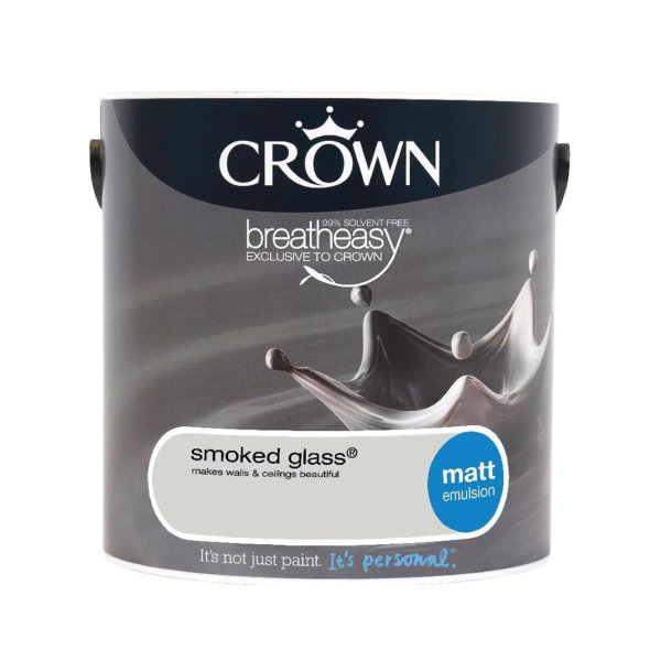 Crown Matt Emulsion 2.5Lt - Greys - Smoked Glass