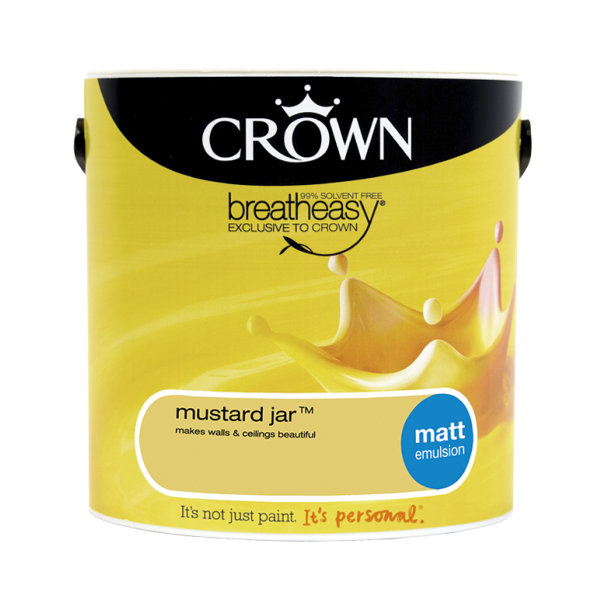 Crown Matt Emulsion 2.5Lt - Yellows - Mustard Jar