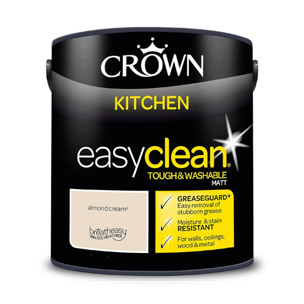 Crown Kitchen Paint 2.5Lt - EasyClean - Matt - Almond Cream