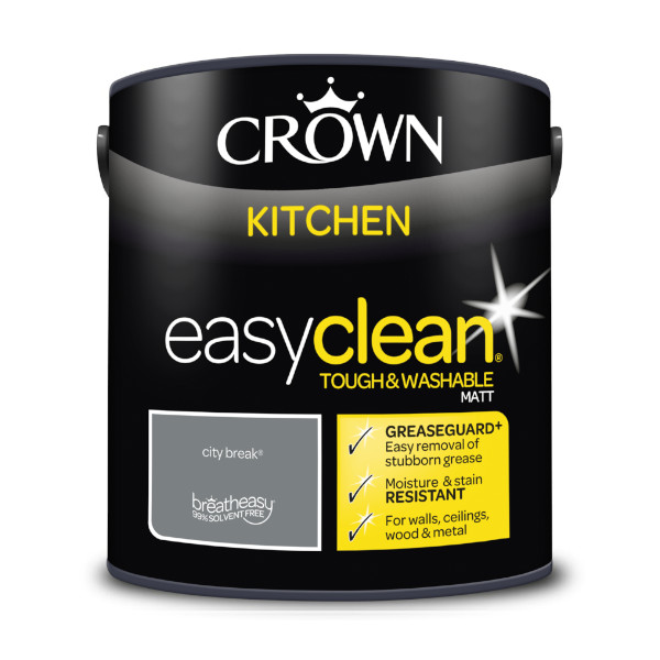 Crown Kitchen Paint 2.5Lt - EasyClean - Matt - City Break