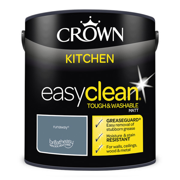 Crown Kitchen Paint 2.5Lt - EasyClean - Matt - Runaway