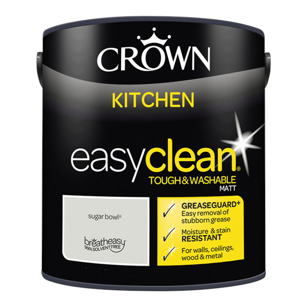 Crown Kitchen Paint 2.5Lt - EasyClean - Matt - Sugar Bowl