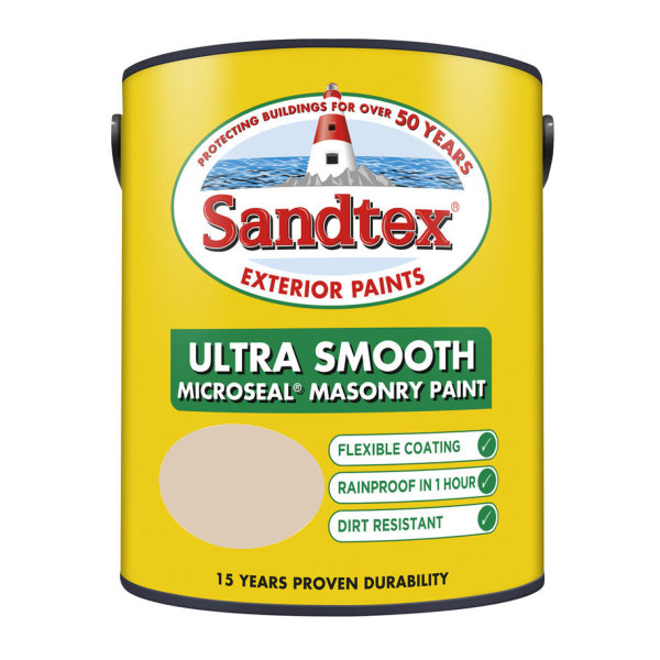 Sandtex Masonry Paint 2.5Lt - Smooth - Sandstone