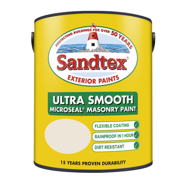 Sandtex Masonry Paint 5Lt - Smooth - Chalk Hill