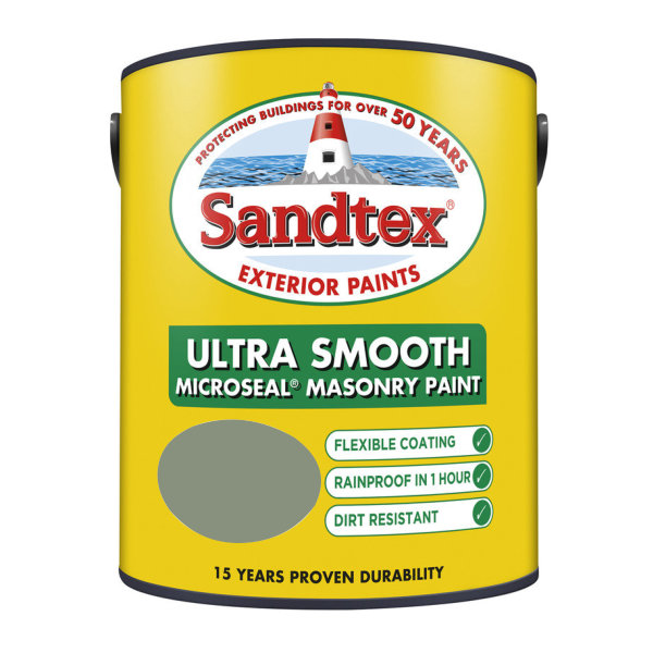 Sandtex Masonry Paint 5Lt - Smooth - Olive