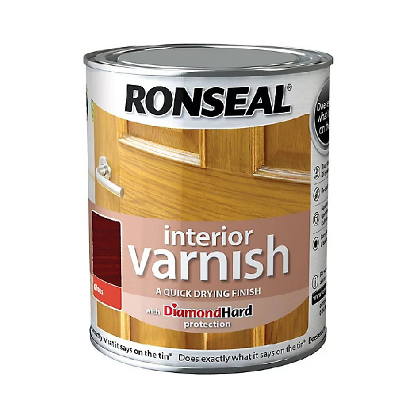 Ronseal Interior Varnish 750ml - Teak - Gloss