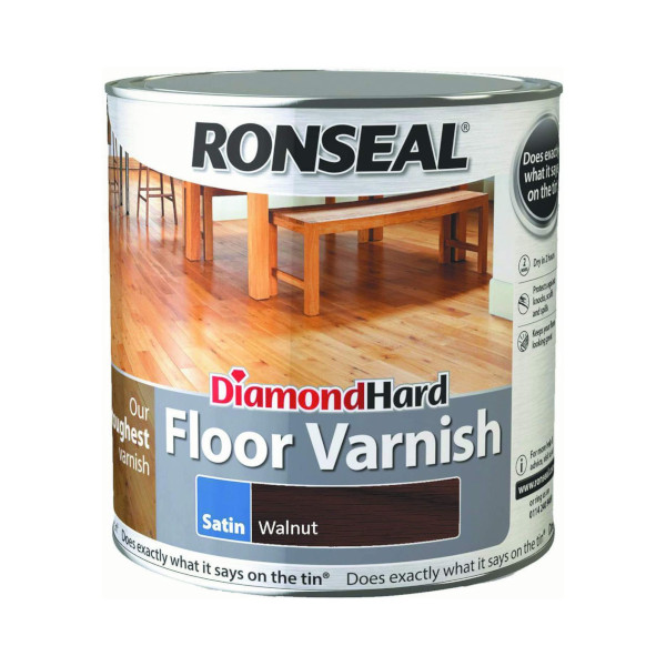 Ronseal Diamond Hard - Floor Varnish 2.5Lt - Walnut