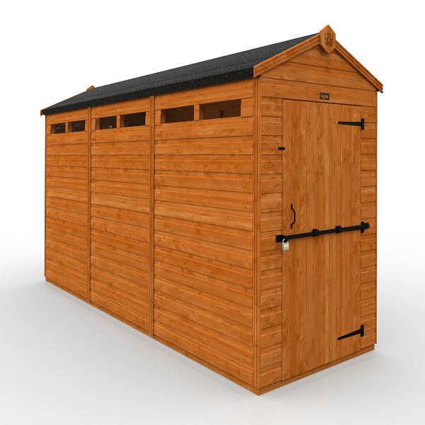 TigerFlex® Security Apex Shed - 12Ft Length x 4Ft Width