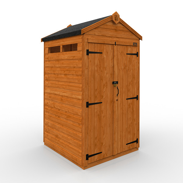 TigerFlex® Security Apex Shed - Double Door - 4Ft Length x 4Ft Width