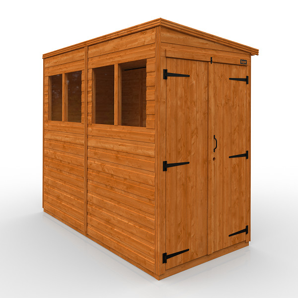 TigerFlex® Pent Shed - Double Door - 8Ft Length x 4Ft Width (CLEARANCE)