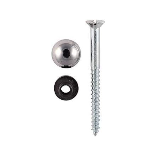 Mirror Screws & Dome Washers - M8 x 25mm - Chrome - (Pack of 4) - (005397N)