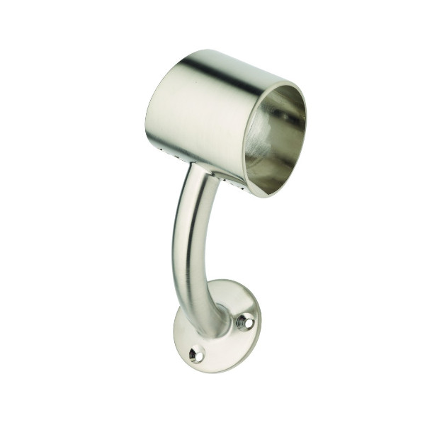 Fusion Wall Mounted Handrail - Connector - Brushed Nickel