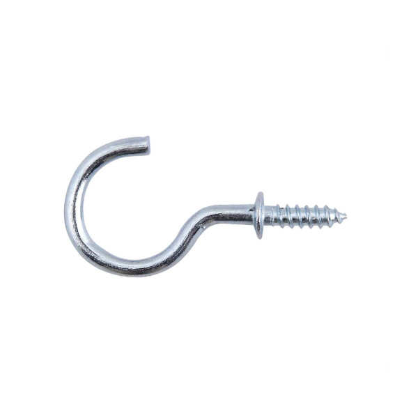 Cup Hooks 25mm - Shouldered - Zinc Plated - (Pack of 20) - (042163N)