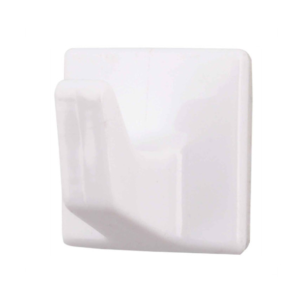 Self Adhesive Square Hooks - White - (Large) - (Pack of 3) - (042262N)