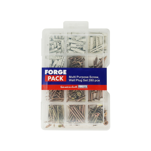 Forgefix Chipboard Screw & Wall Plug Set - (280) - (FPSPSET)