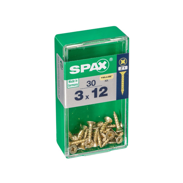 Spax Screws - 3.0 x 12mm - 4/8" x 6 - (30)