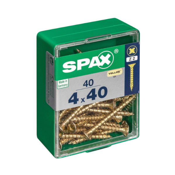 Spax Screws - 4.0 x 40mm - 1 1/2" x 8 - (40)