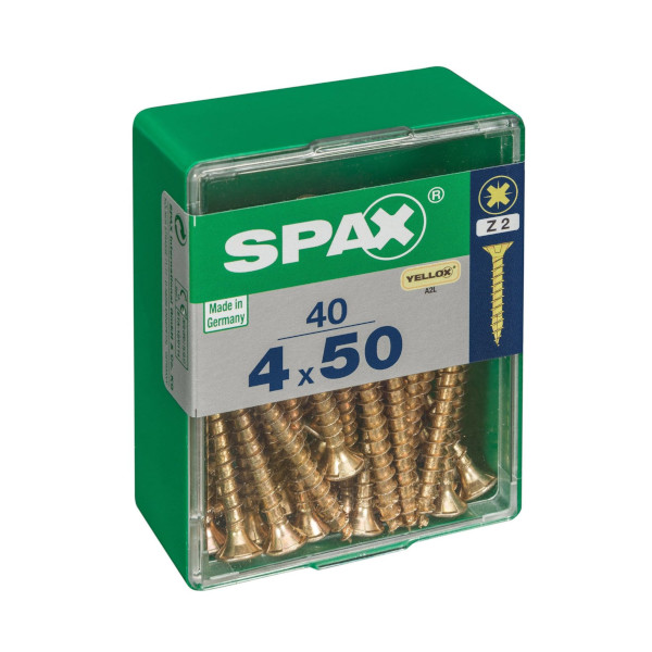 Spax Screws - 4.0 x 50mm - 2" x 8 - (40)