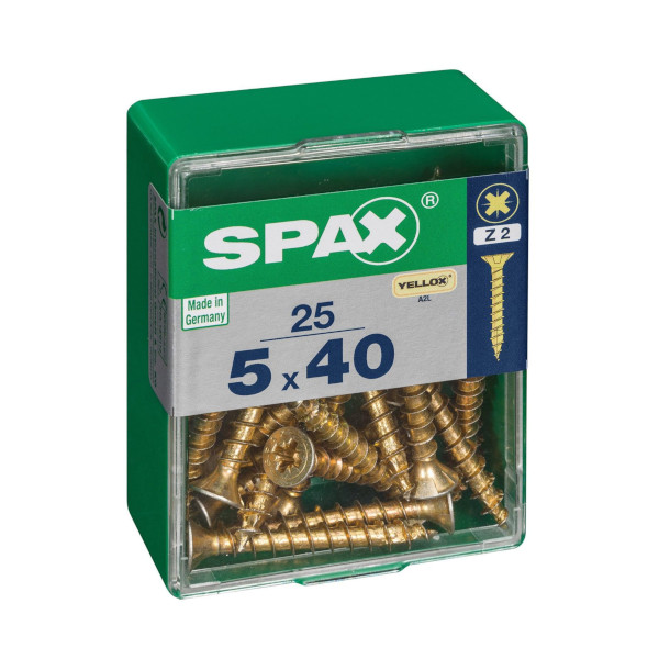 Spax Screws - 5.0 x 40mm - 1 1/2" x 10 - (25)