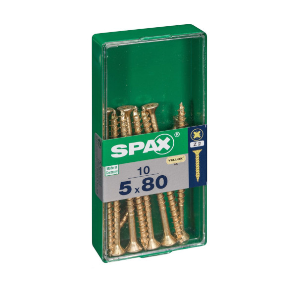 Spax Screws - 5.0 x 80mm - 3 1/4" x 10 - (10)