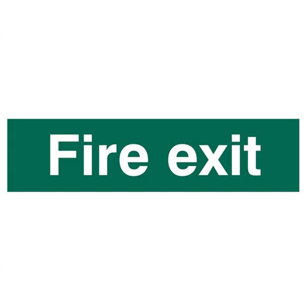 Fire Exit Sign - PVC - (200mm x 50mm)