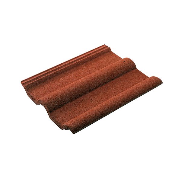 Roof Tile - Double Roman - Rustic - (Red / Black)