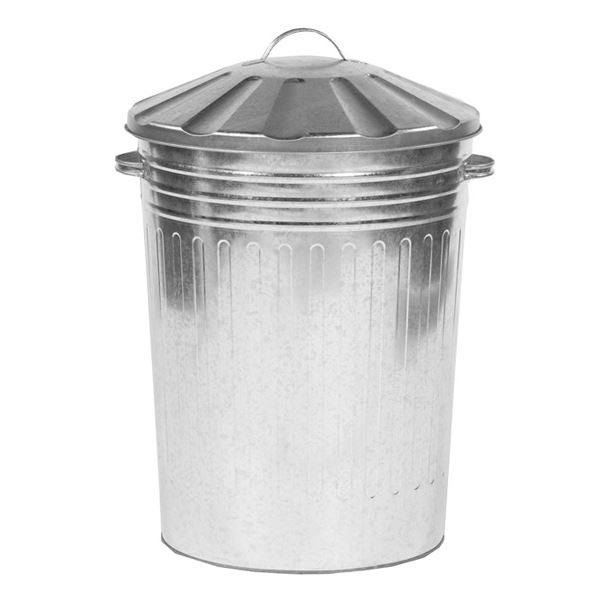 Dustbin With Lid Galvanised