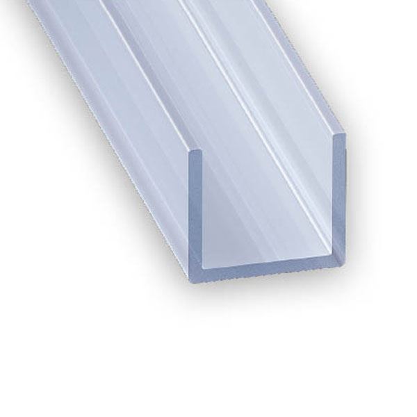 CQFD Plastic U-Trim - White - 1Mt x 10mm x 18mm x 1mm 