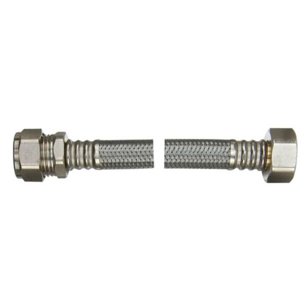 Flexible Tap Connector - 22mm x 3/4" x 300mm - (Pack of 2) - (324645)