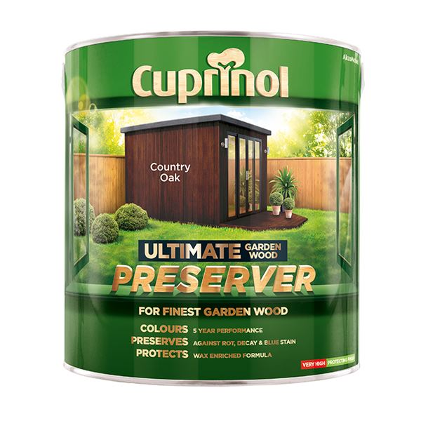 Cuprinol Ultimate Garden Wood Preserver 4Lt - Country Oak