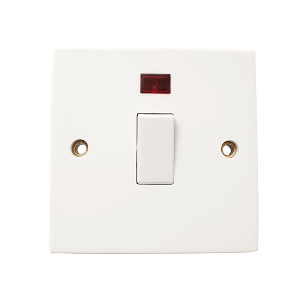 Double Pole Switch - 20 Amp with Neon